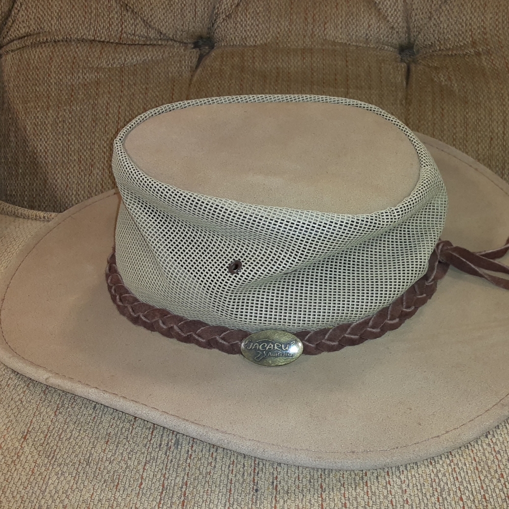 Jacaru Leather Australian Summer Breeze Outback Men's Hat Size: Large Australia